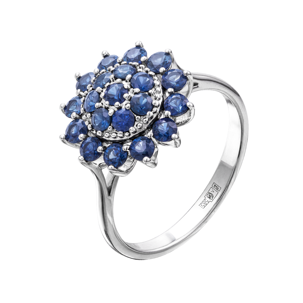 Кольцо из золота с сапфирами 921396С