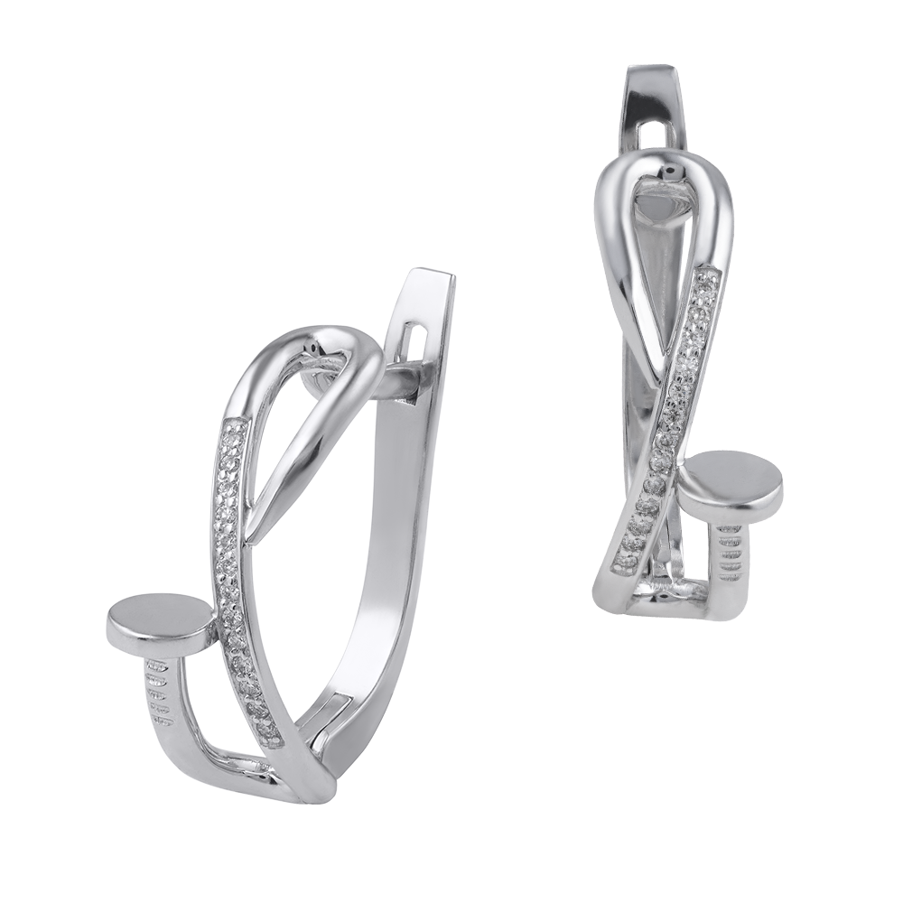 Серьги с бриллиантами 922733Б