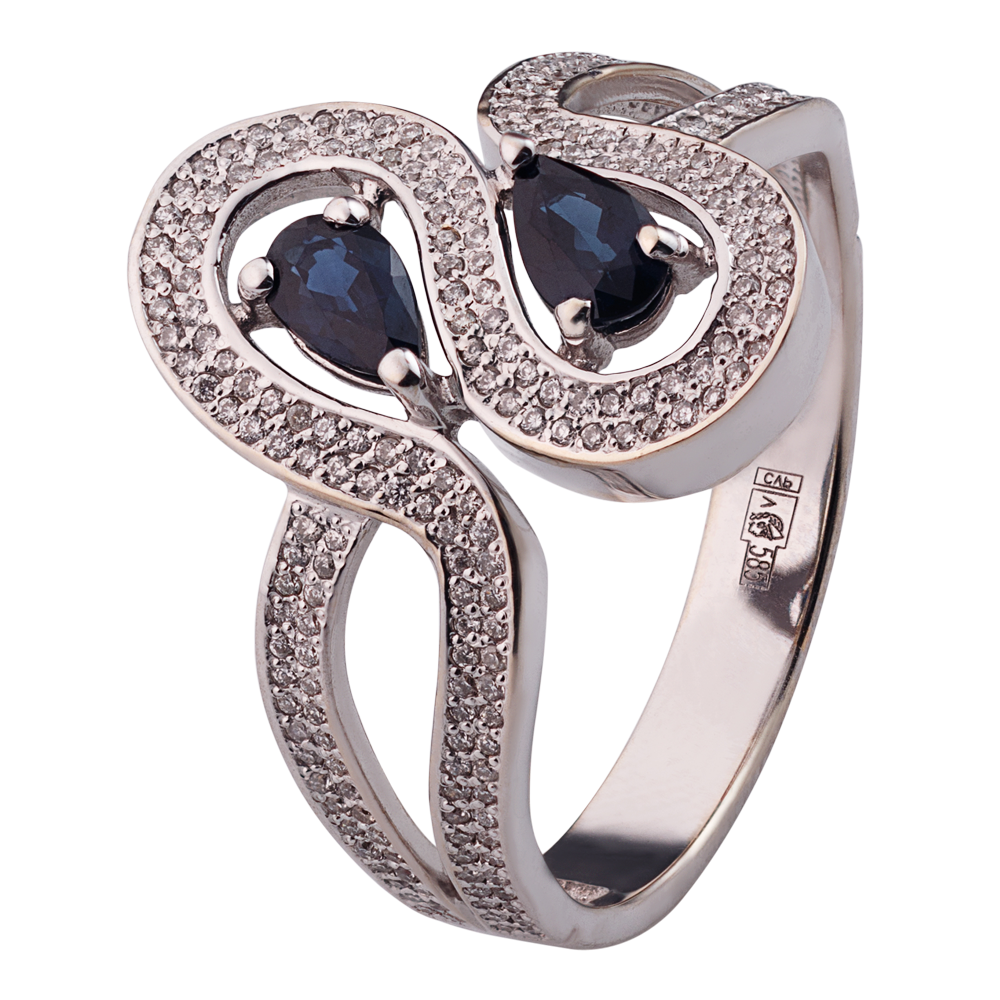 Кольцо из золота с сапфиром 921281С