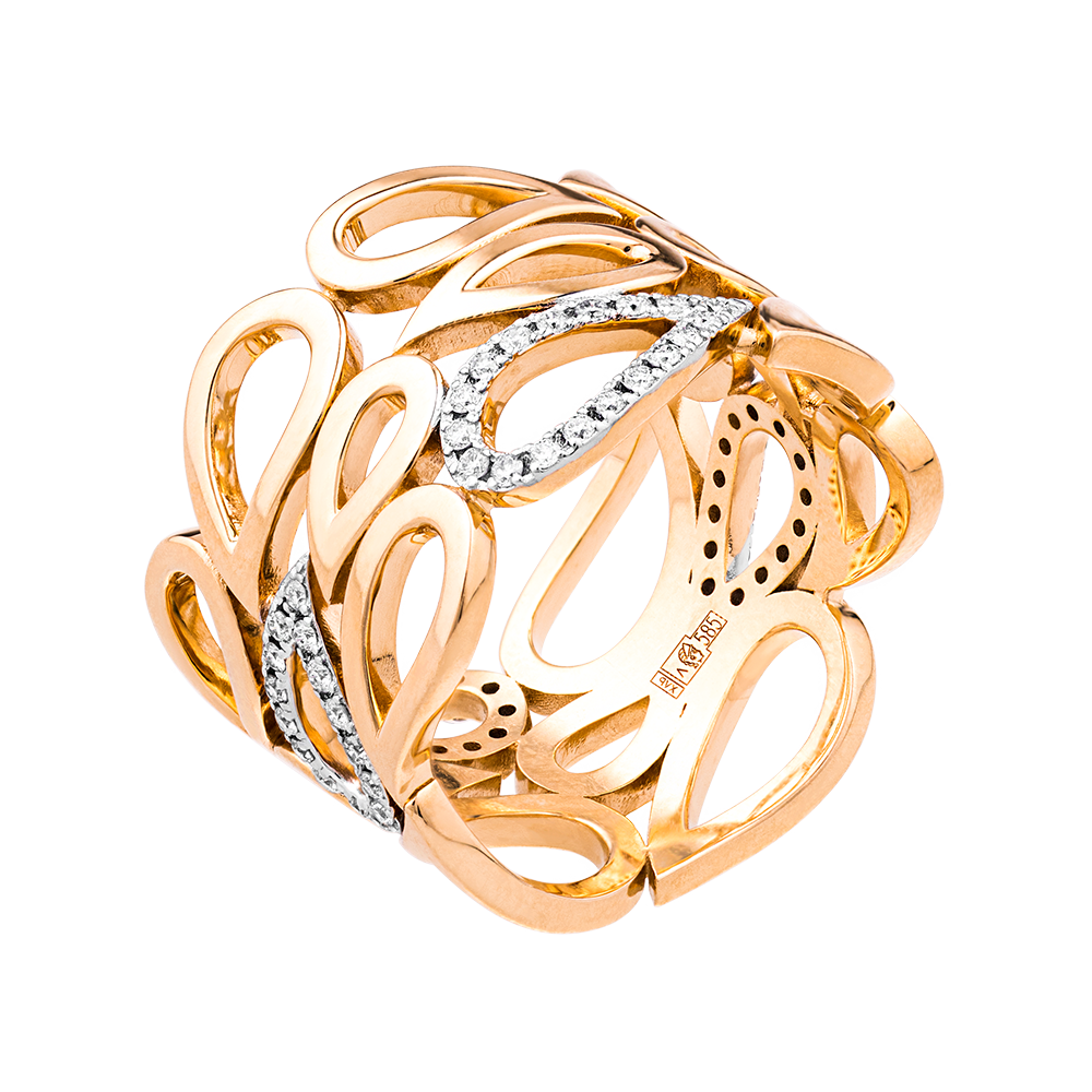 Кольцо из золота с бриллиантами 931638Б