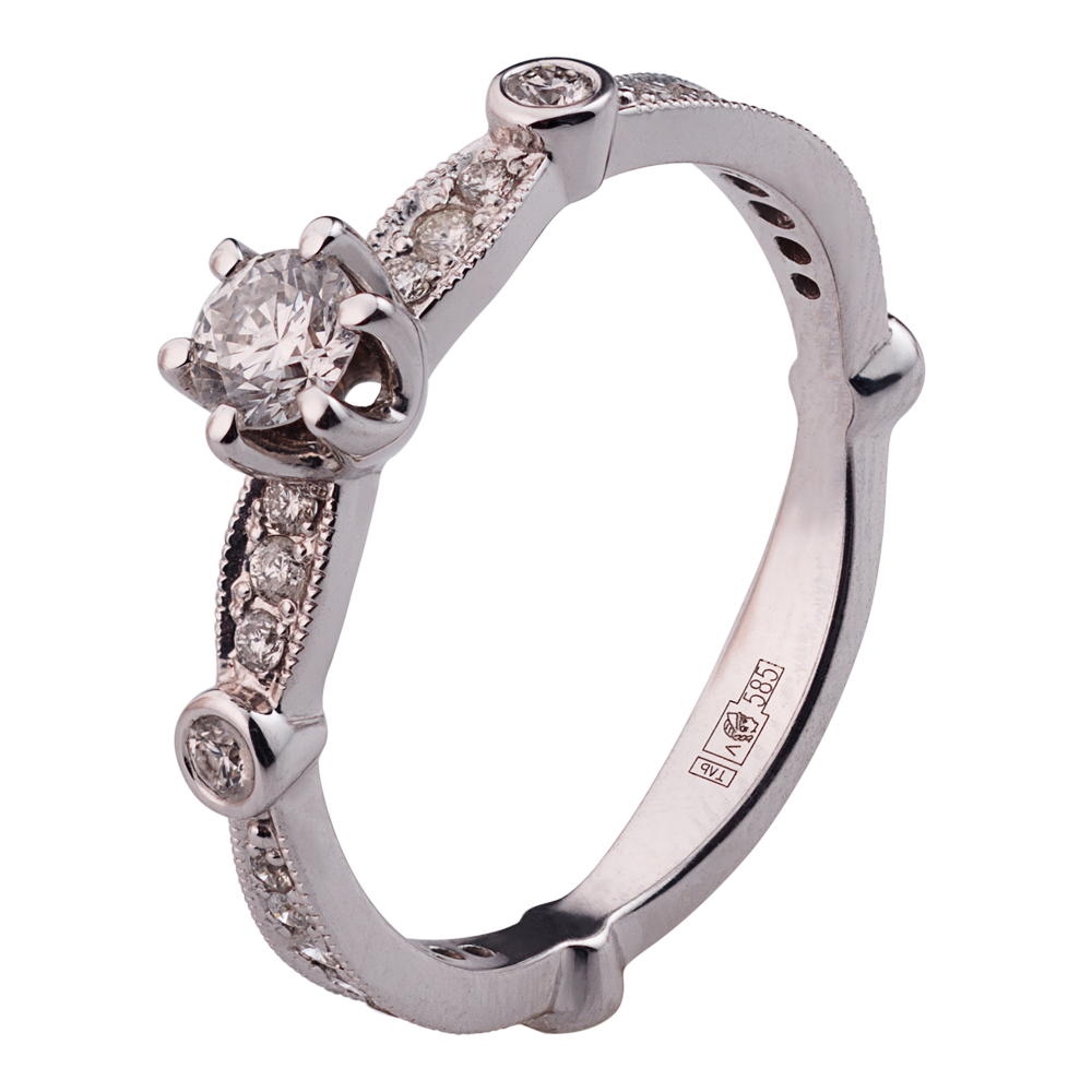 Кольцо из золота с бриллиантами 921380Б