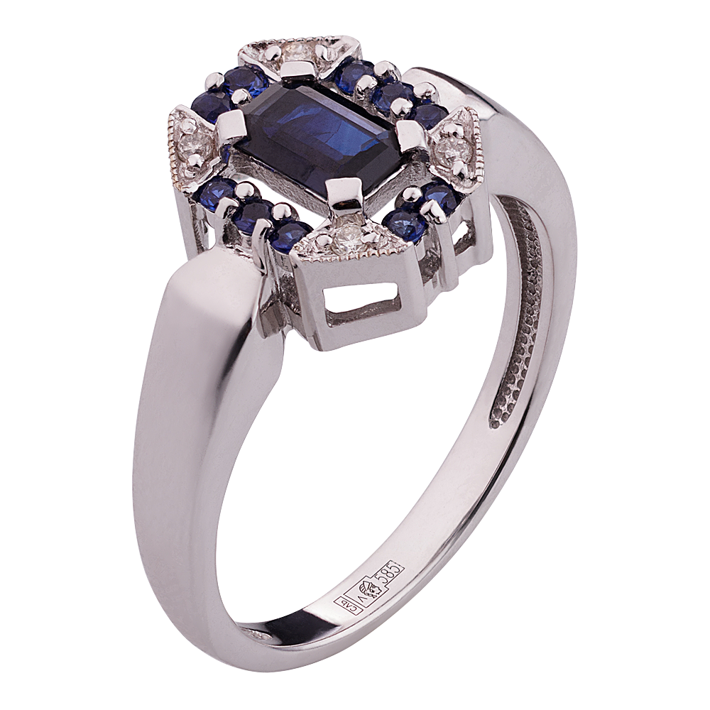 Кольцо из золота с сапфиром 921223С