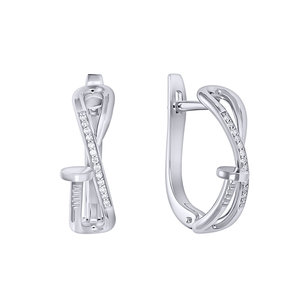 Серьги с бриллиантами 922733Б