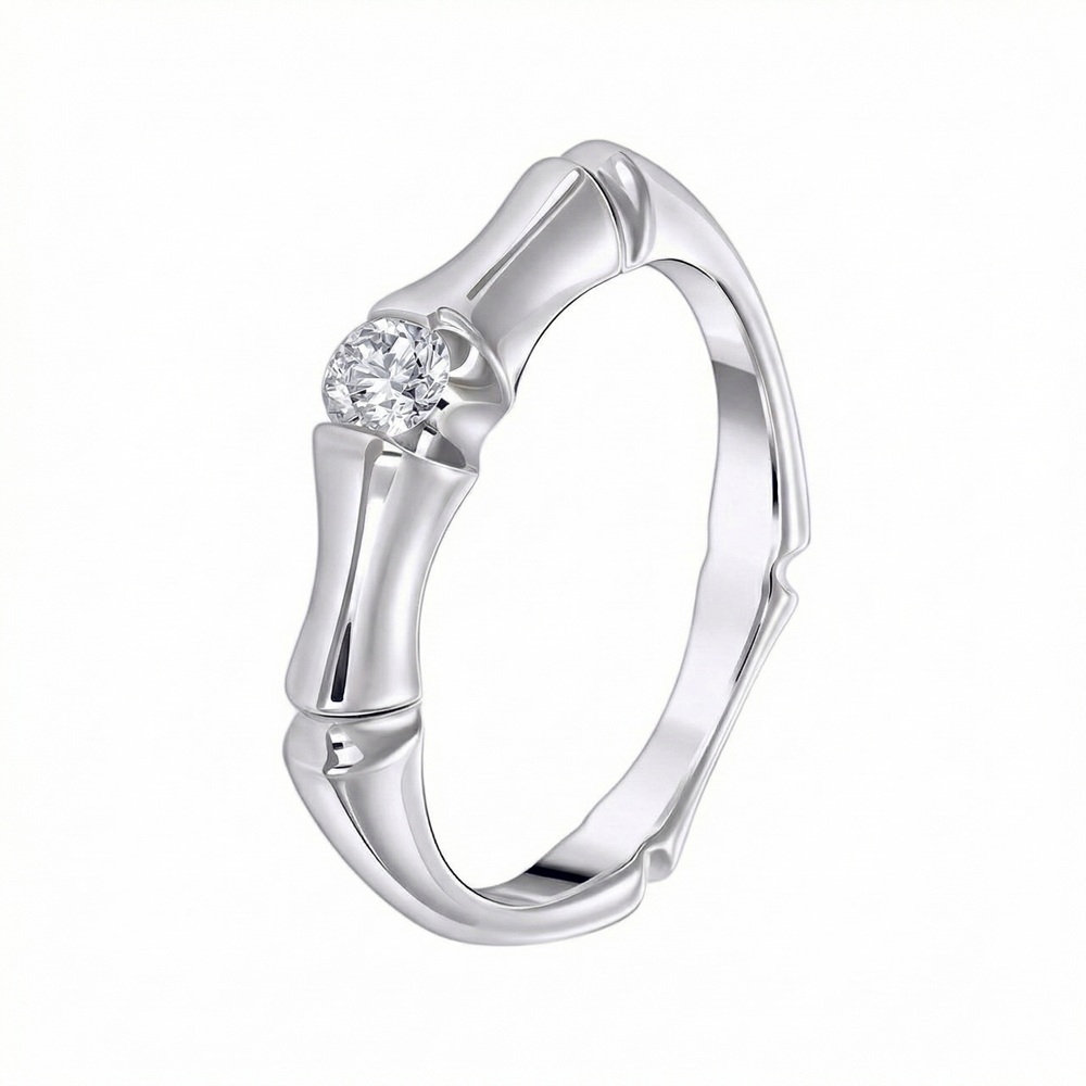 Кольцо из белого золота с бриллиантом 9211115Б