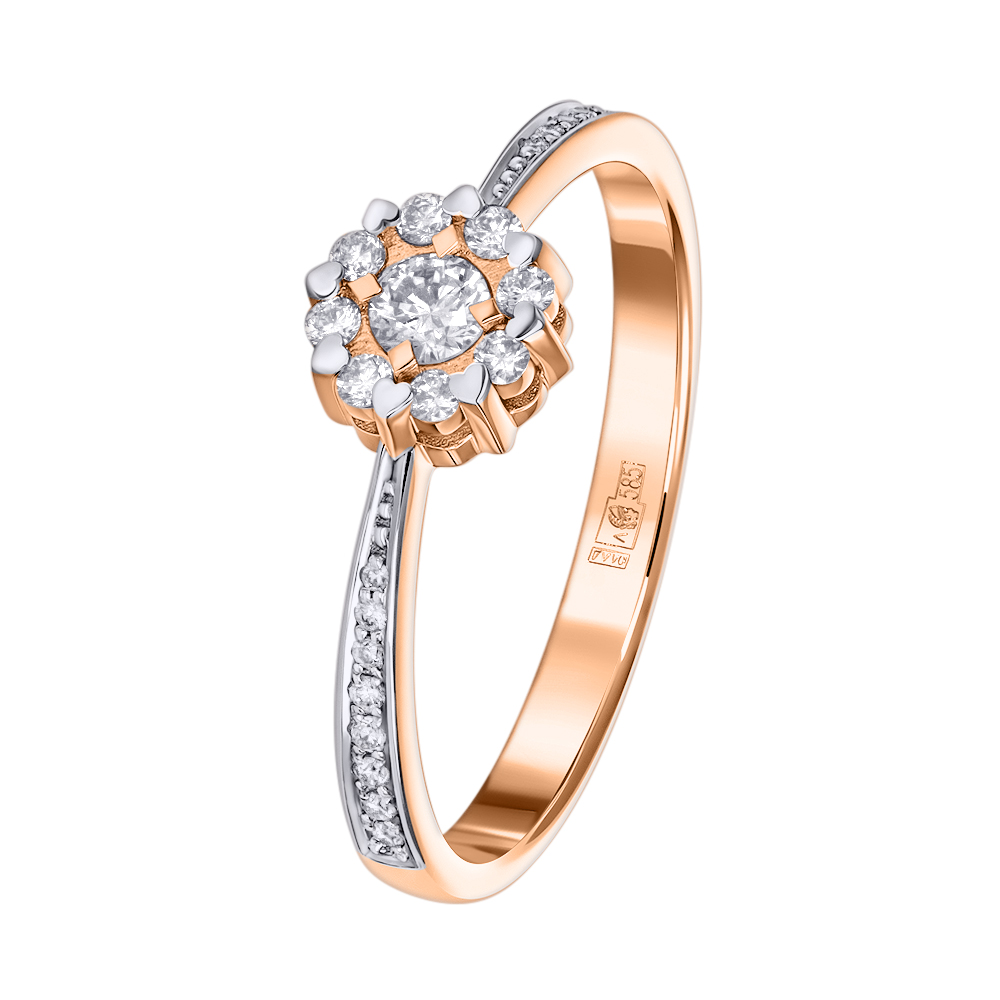 Кольцо из золота с бриллиантами 911319Б