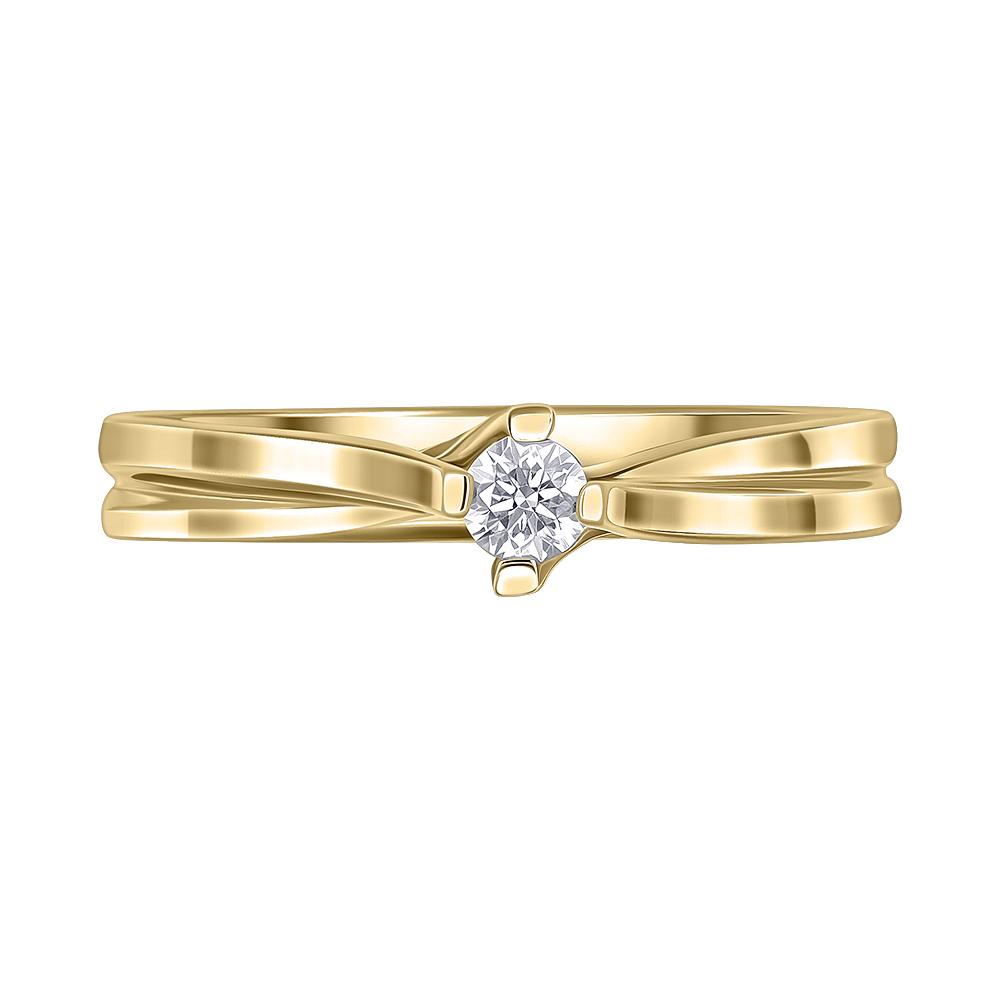 Кольцо из желтого золота с бриллиантом 931120Б