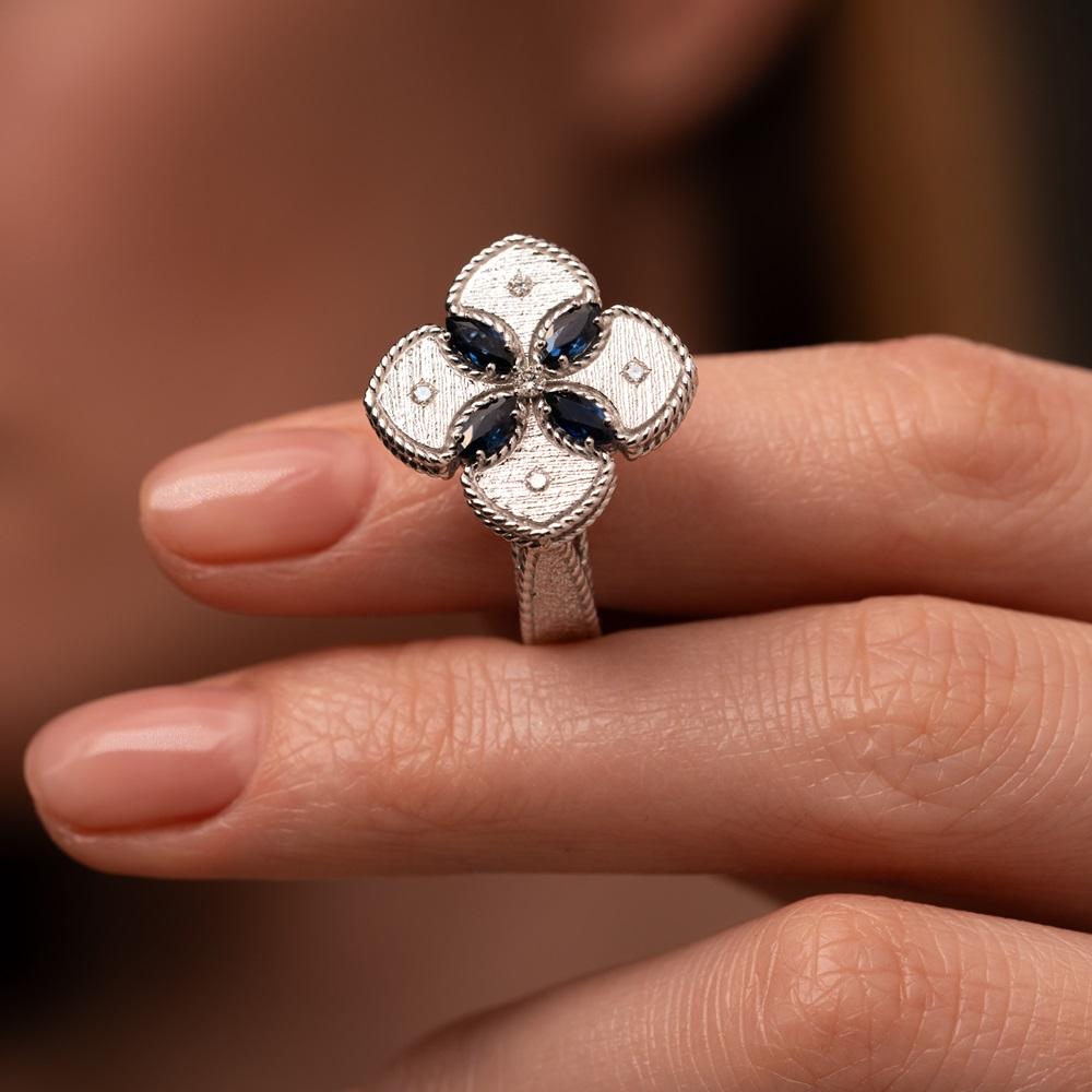 Кольцо из белого золота с бриллиантами 921841С