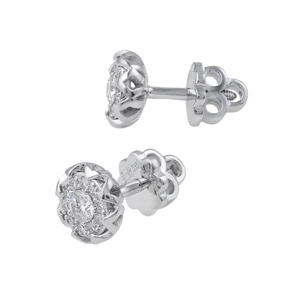 Серьги-пусеты с бриллиантами 922628Б