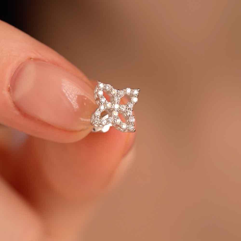 Серьги из белого золота с бриллиантами 9221111Б