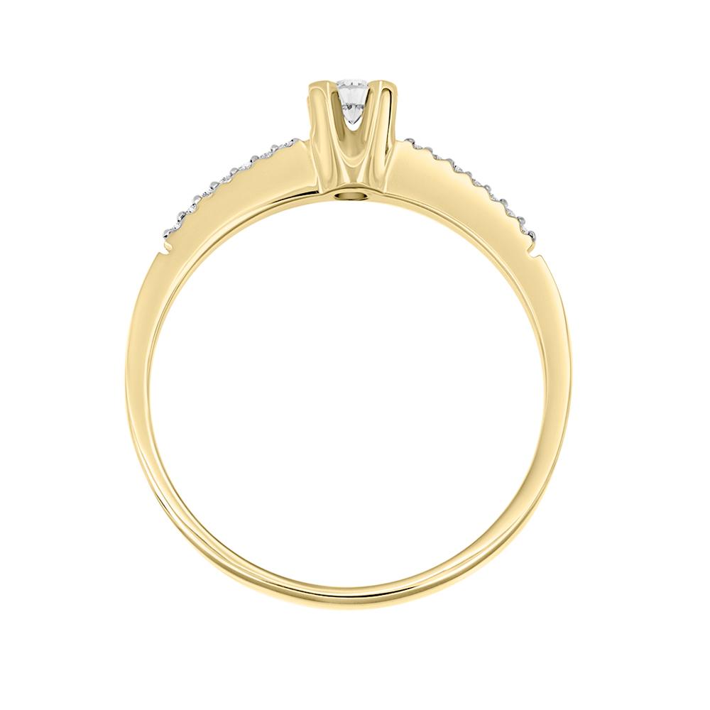 Кольцо из желтого золота с бриллиантами 931206Б