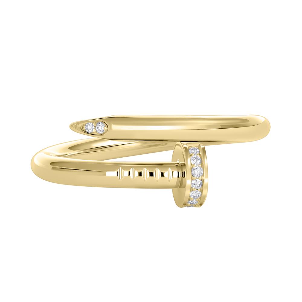 Кольцо из желтого золота с бриллиантами 931516Б