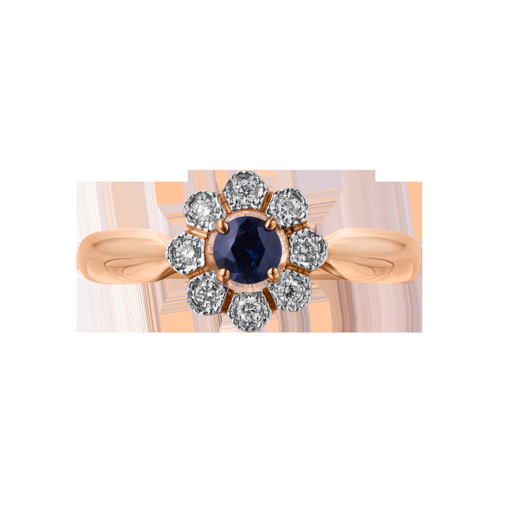 Кольцо из золота с сапфиром 911028С