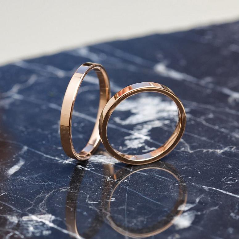 Обручальное кольцо из красного золота 200-000-306