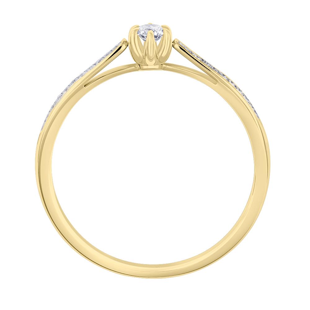 Кольцо из желтого золота с бриллиантами 9311001Б