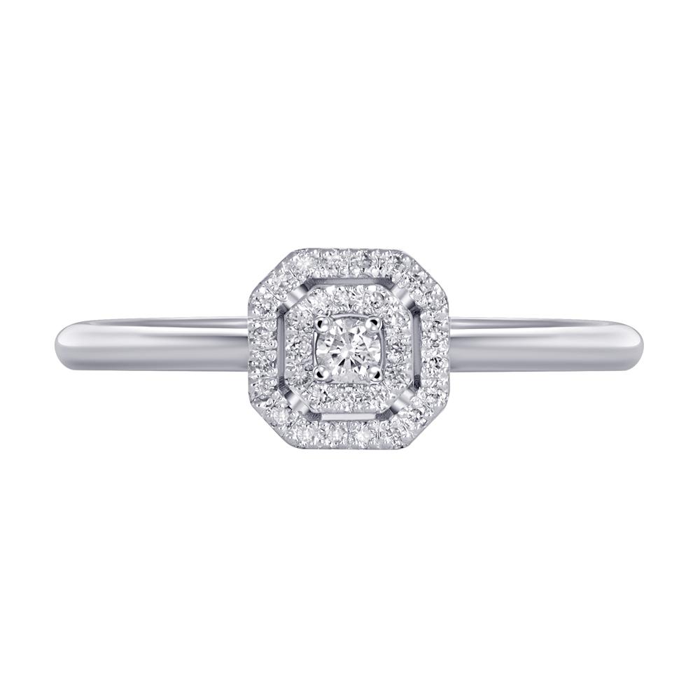 Кольцо из белого золота с бриллиантами 9211040Б