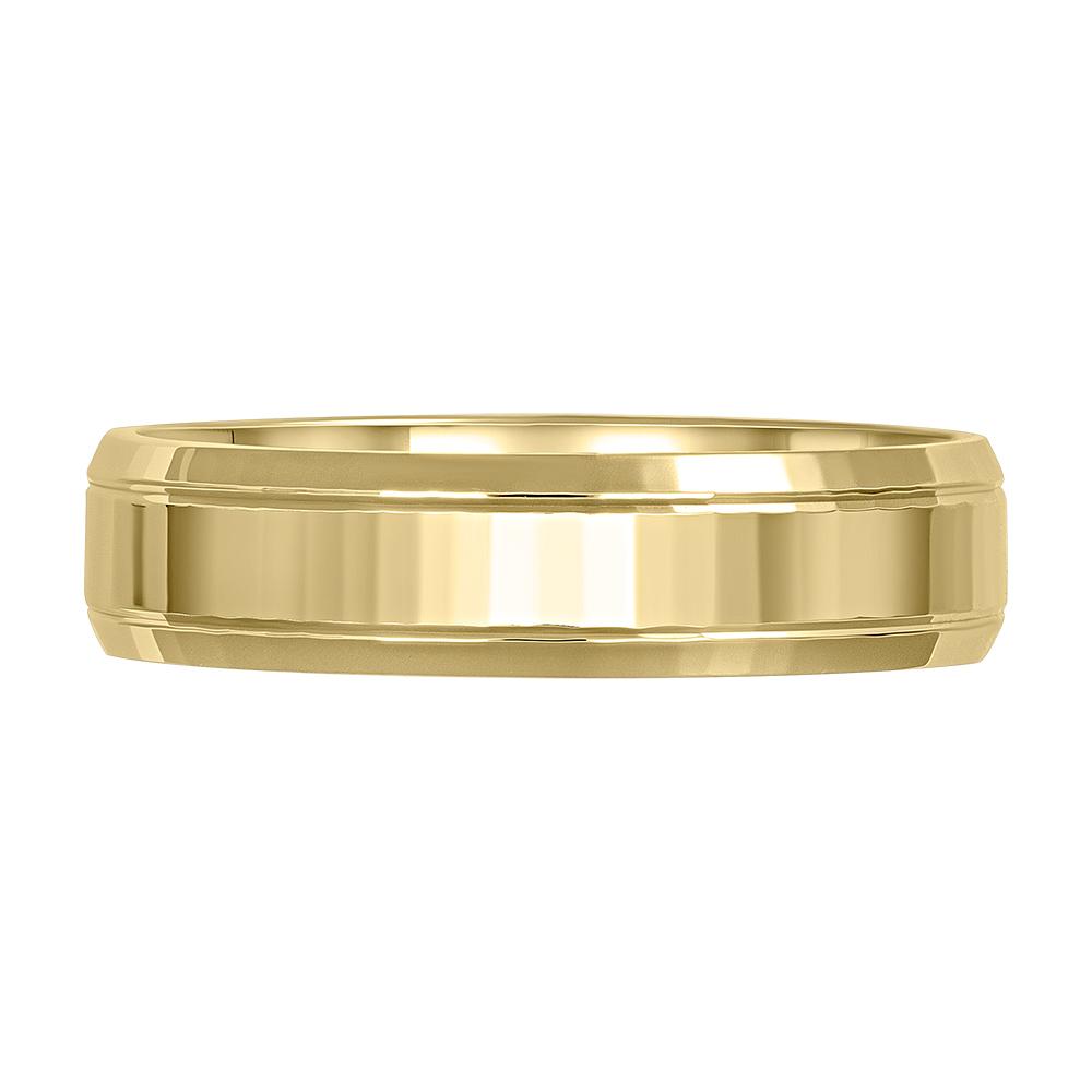 Кольцо из желтого золота с алмазной гранью 220-000-415