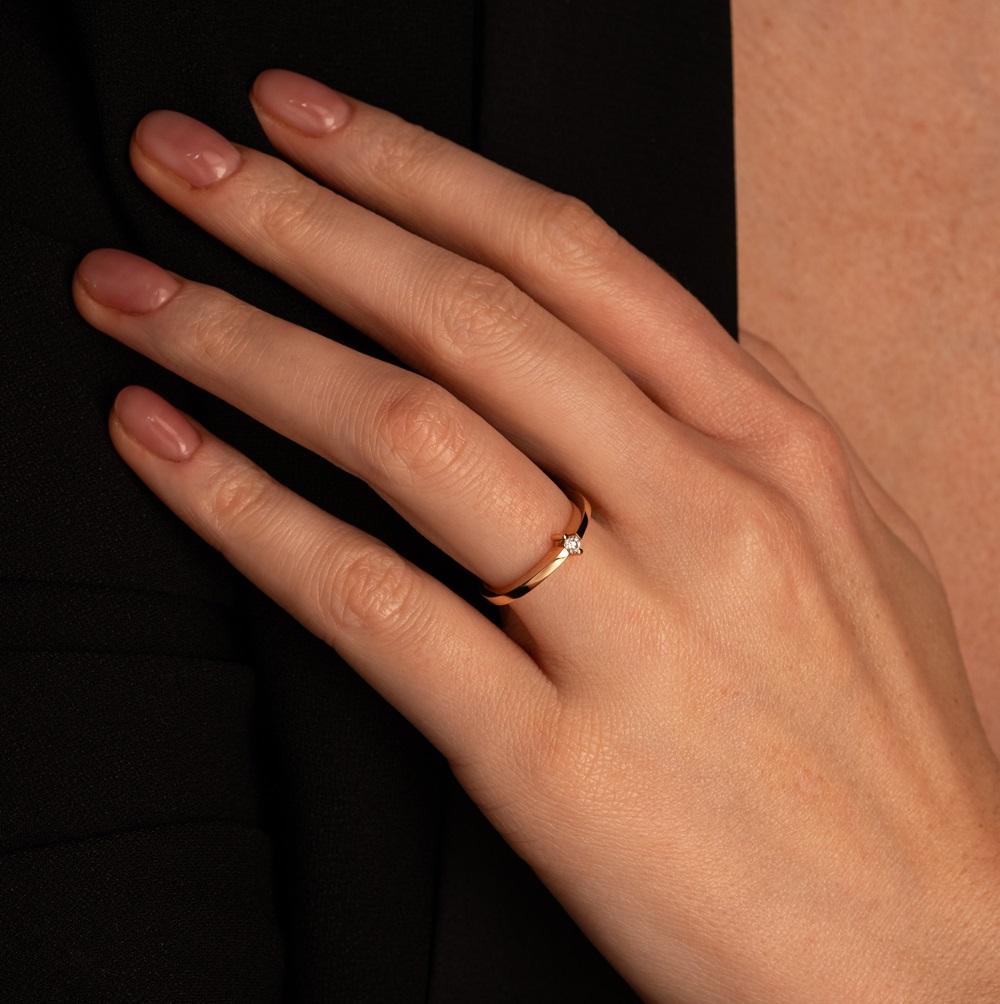 Помолвочное кольцо с бриллиантом 911216Б