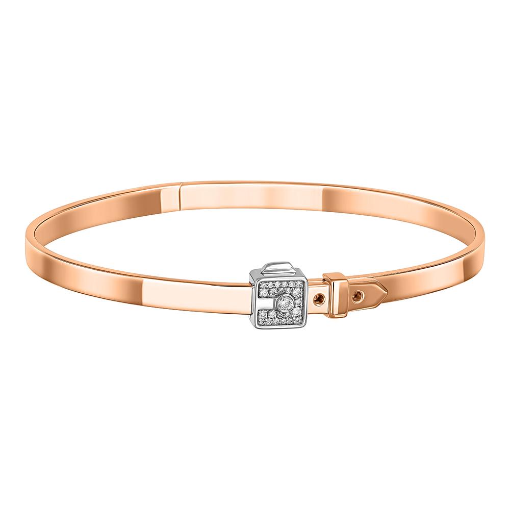 Браслет из золота в виде ремешка с бриллиантами 915947Б