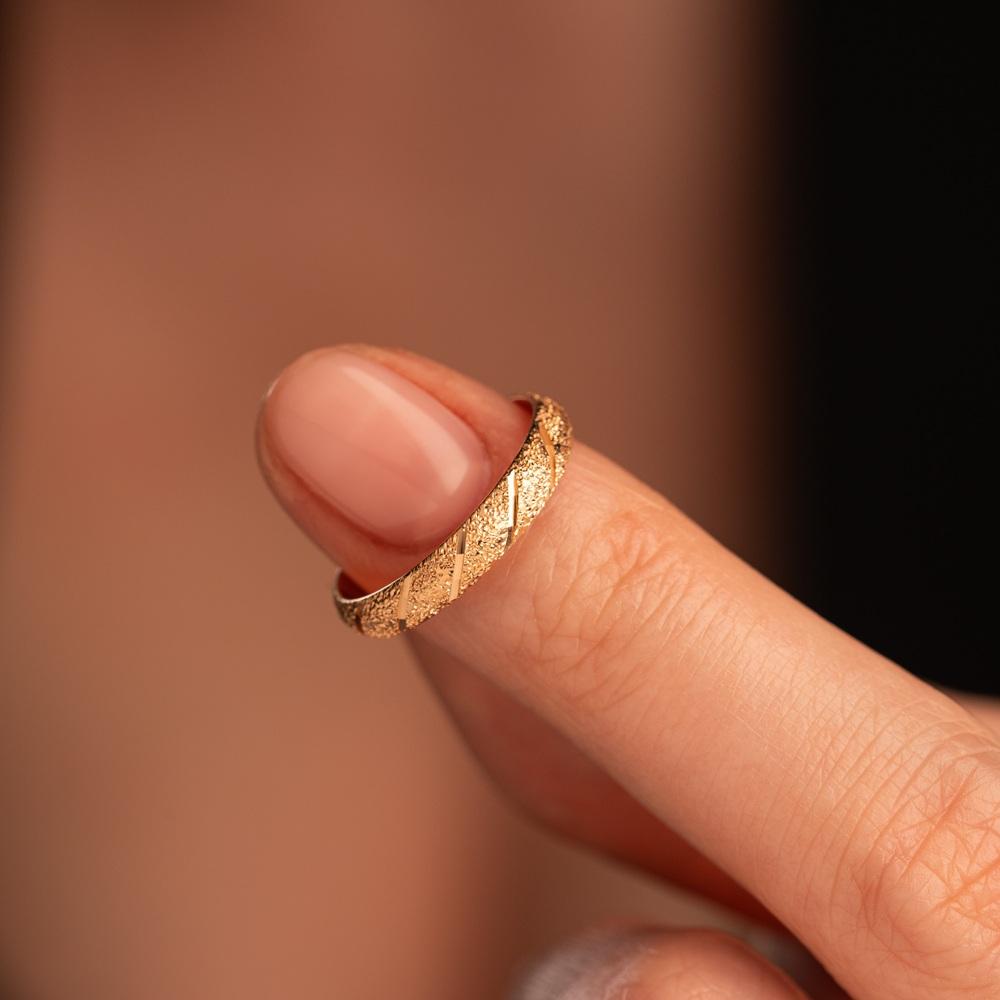 Обручальное кольцо из красного золота 200-000-734