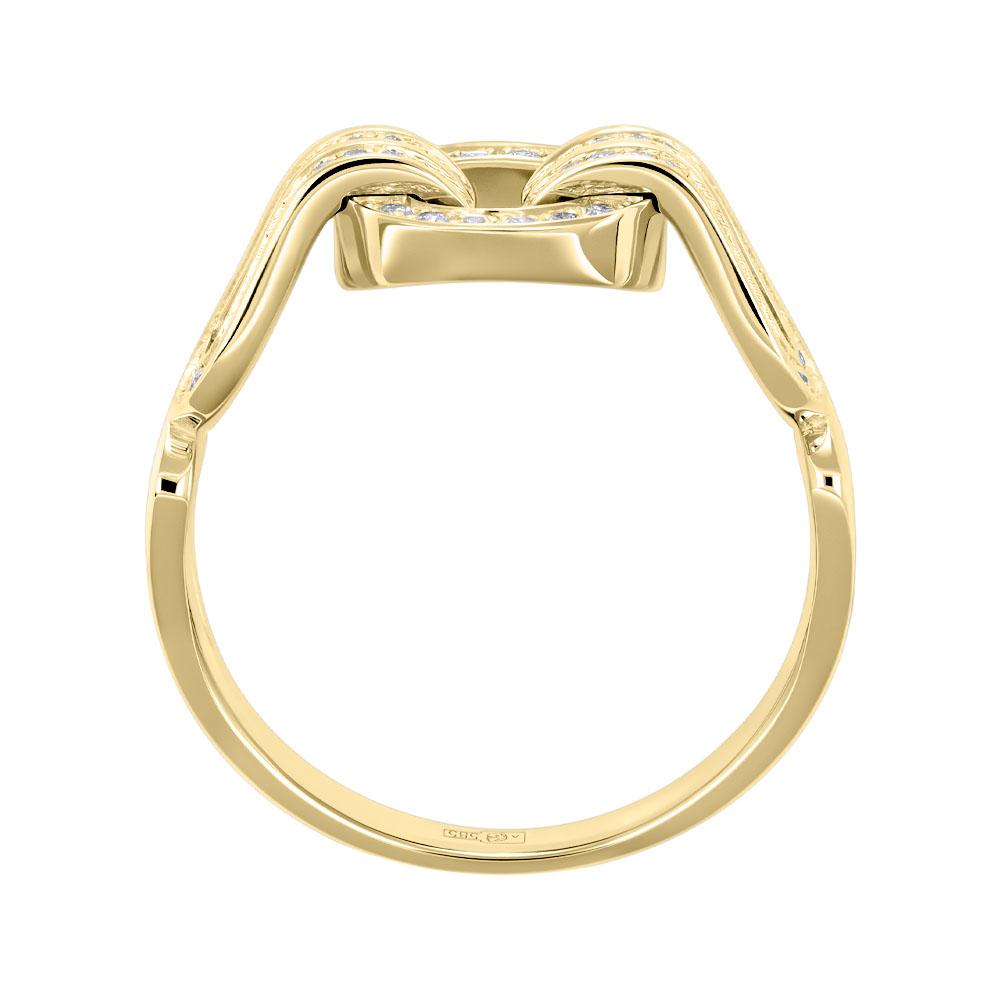 Кольцо из желтого золота с бриллиантами 9311036Б