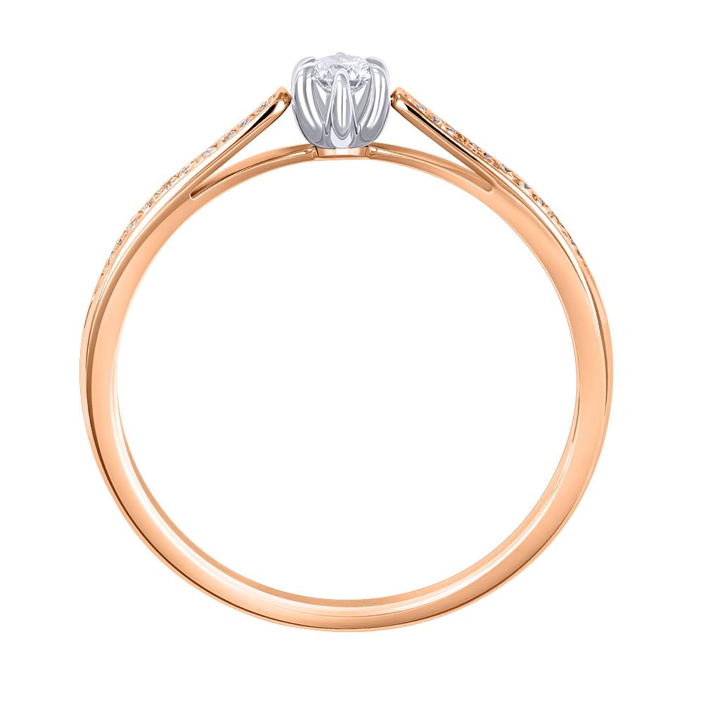 Кольцо из красного золота с бриллиантами 9111001Б