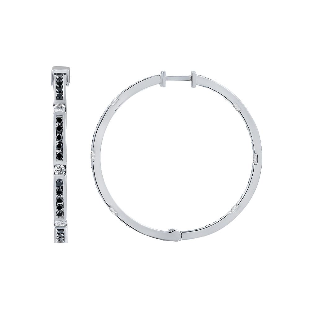 Серьги из белого золота 922832ЧБ