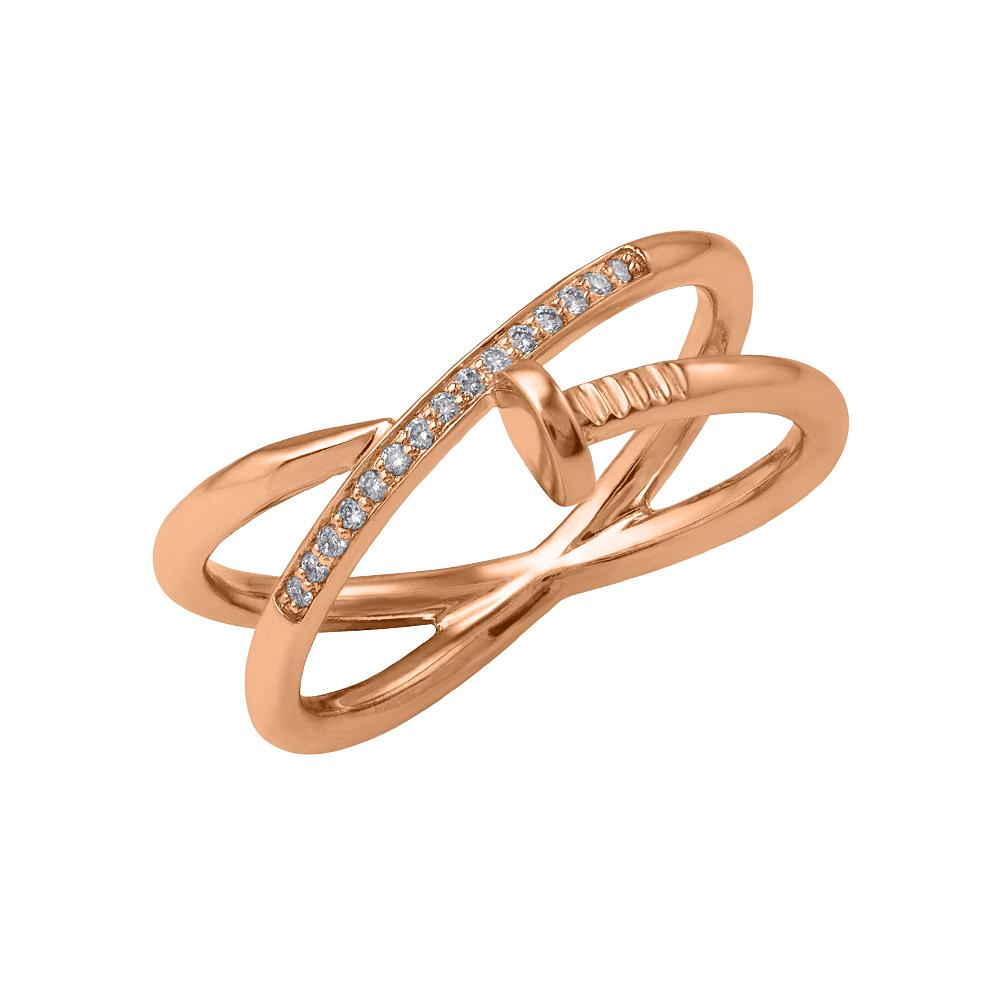 Кольцо-гвоздь с дорожкой бриллиантов 911733Б