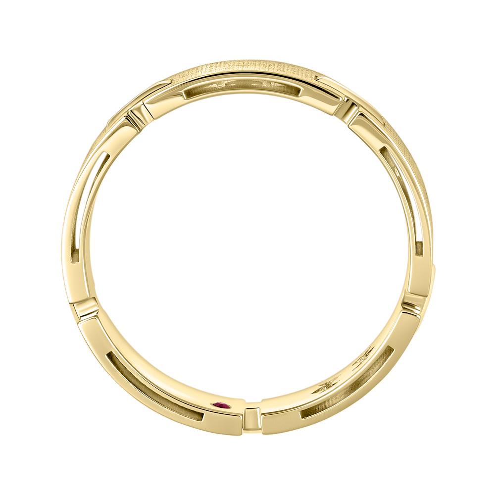 Кольцо из желтого золота с рубином 9311064