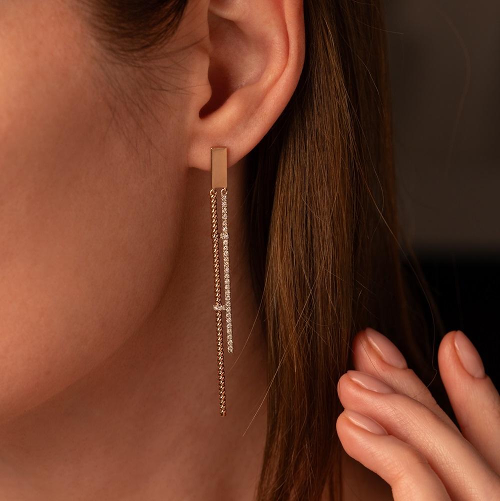 Серьги из красного золота 912640Б