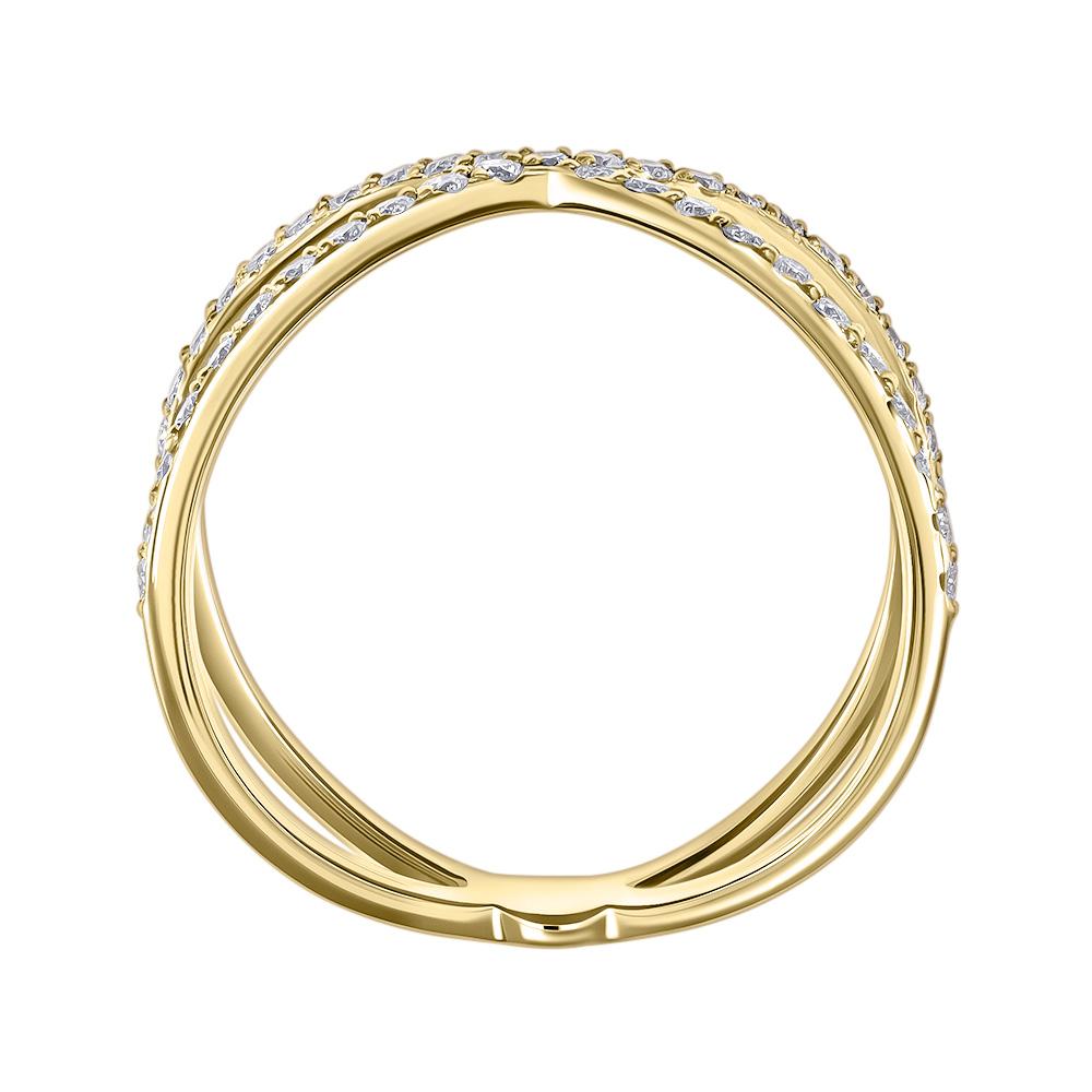 Кольцо из желтого золота с бриллиантами 931897Б