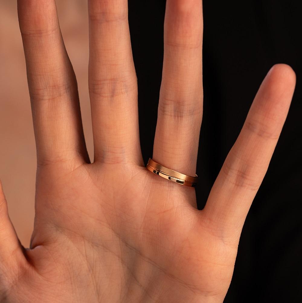 Обручальное кольцо из красного золота 200-000-395