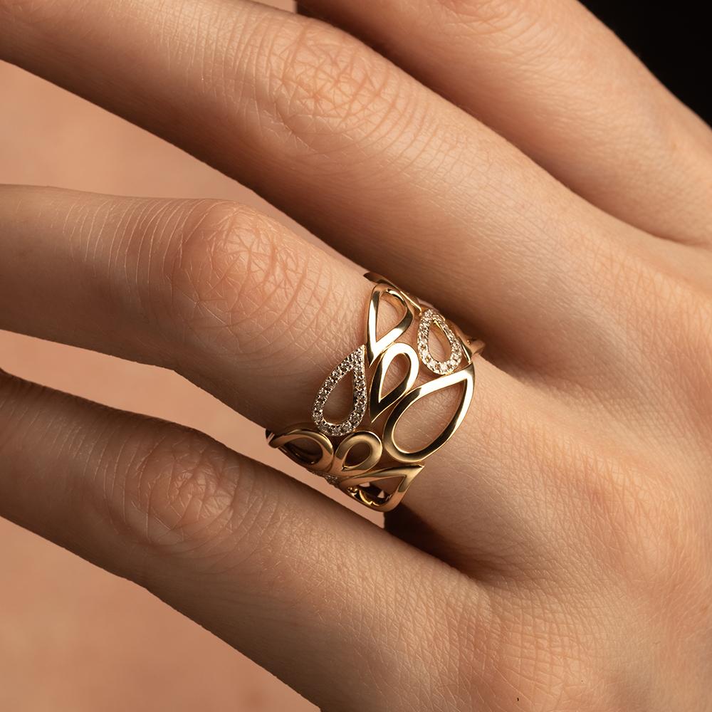 Кольцо из золота с бриллиантами 931638Б