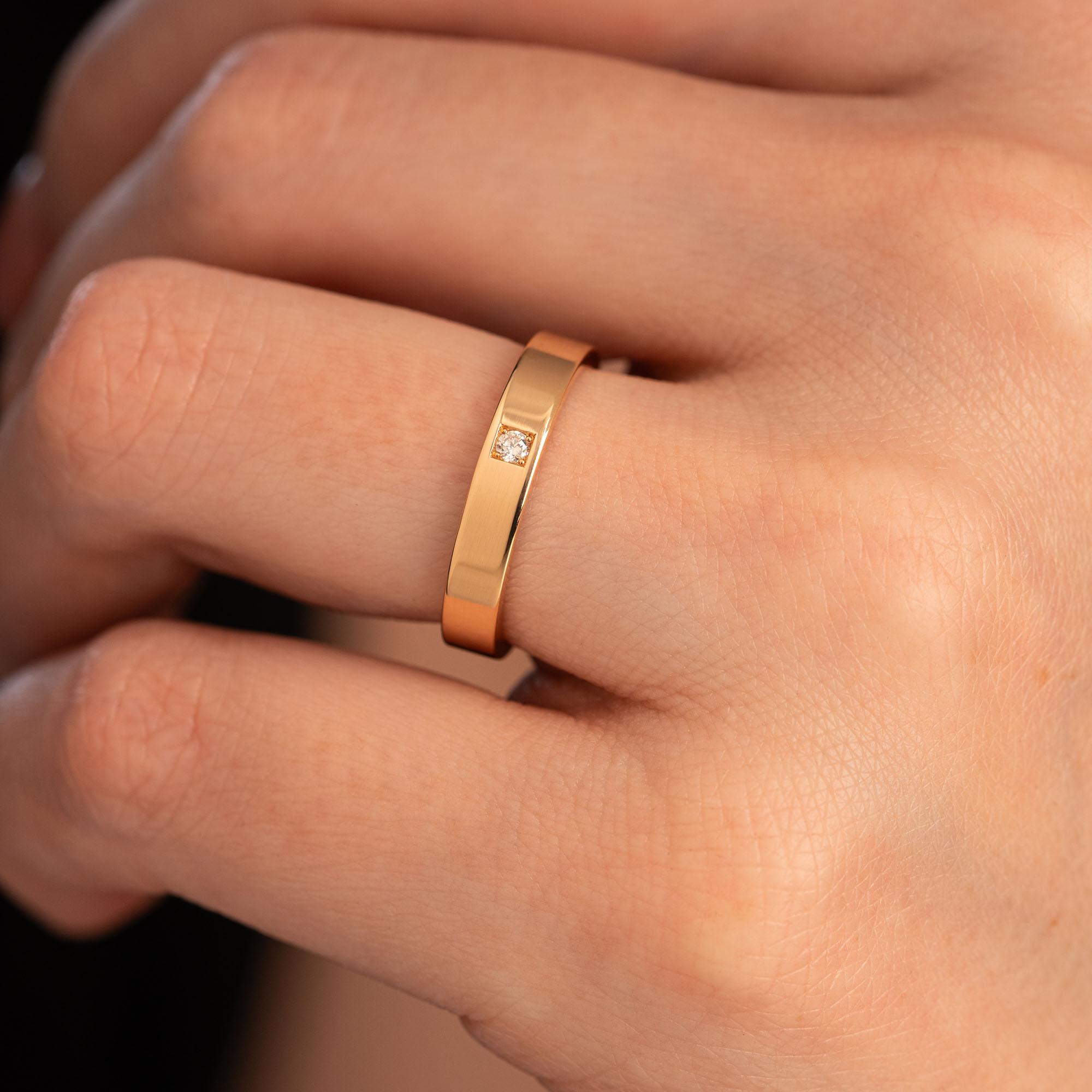 Обручальное кольцо из красного золота 202-010-308