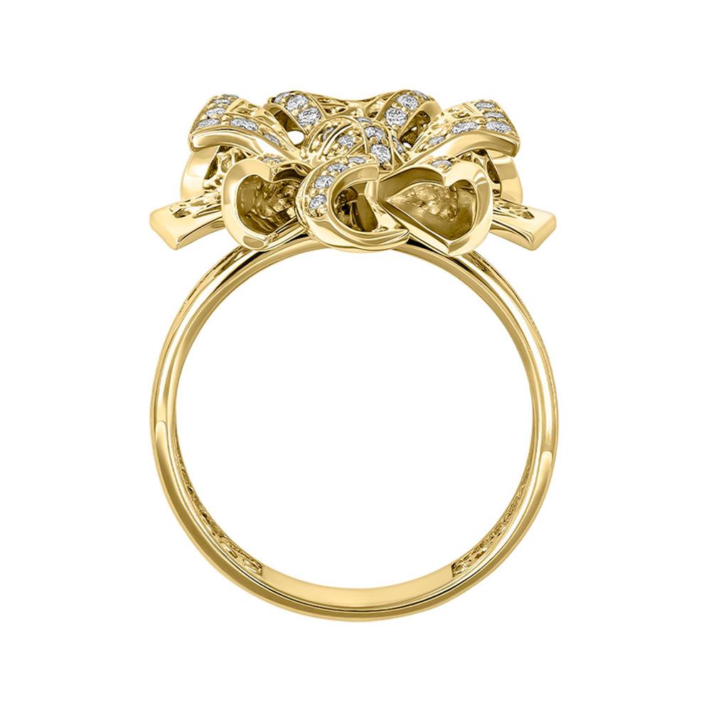 Кольцо из желтого золота с бриллиантами 9311058Б