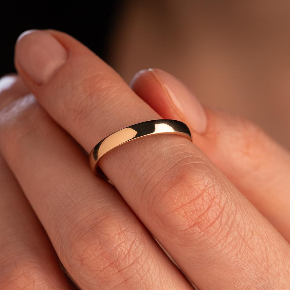 Обручальное кольцо из красного золота 200-000-630