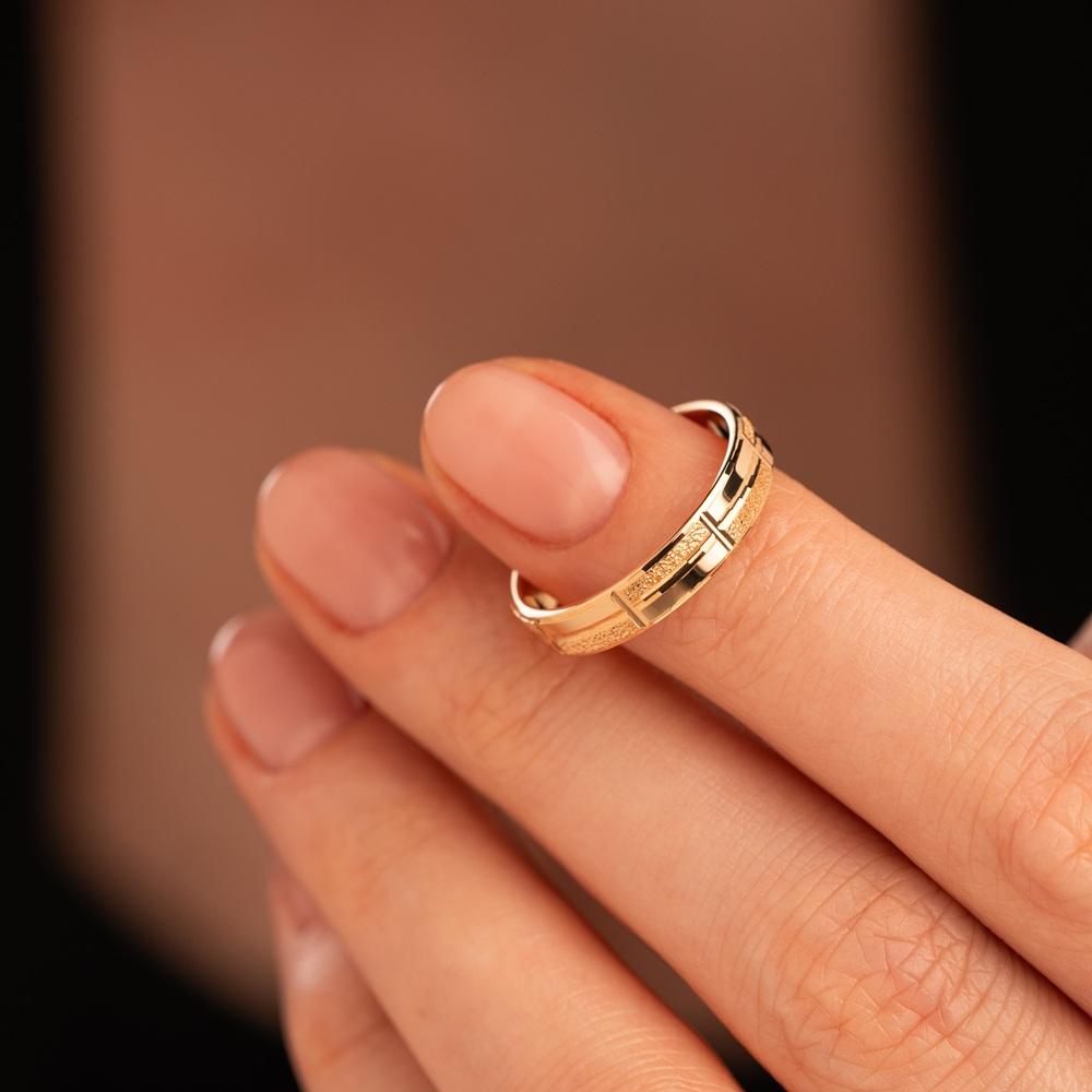 Обручальное кольцо из красного золота 200-000-732