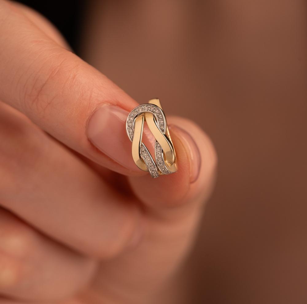 Дизайнерские серьги из золота с бриллиантами 932968Б