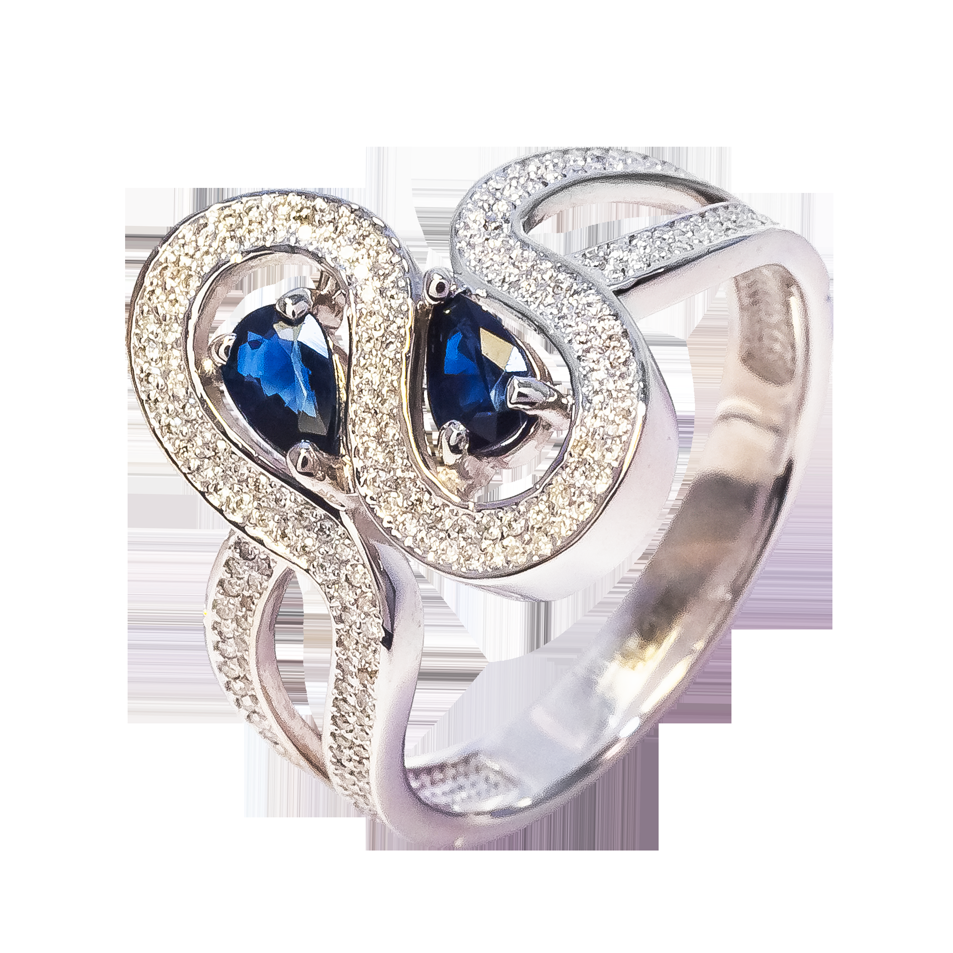 Кольцо из золота с сапфиром 921281С