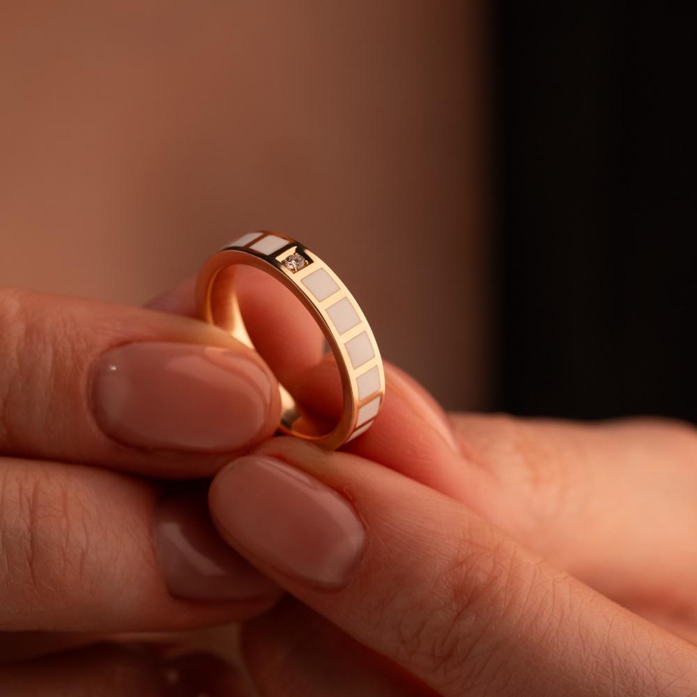 Кольцо из золота с бриллиантом 911511-2Б