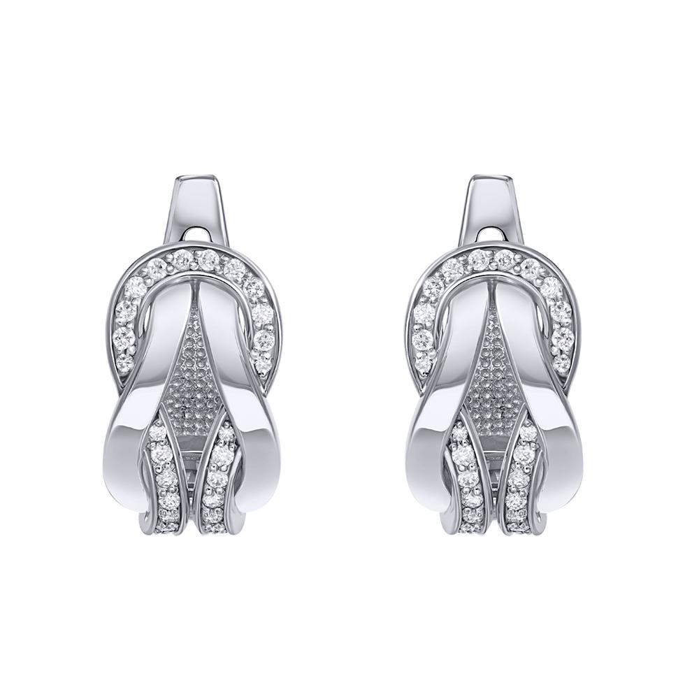 Дизайнерские серьги из золота с бриллиантами 922968Б