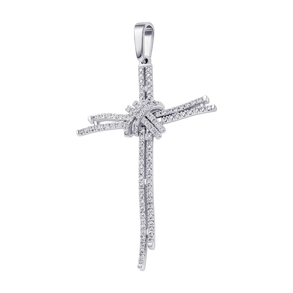 Подвеска из белого золота с бриллиантами 9241041Б