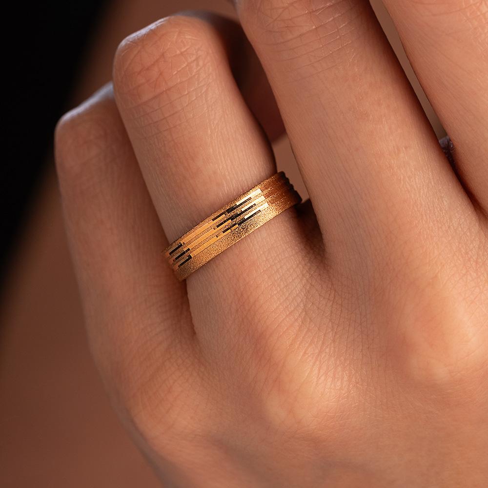 Обручальное кольцо из красного золота 200-000-510