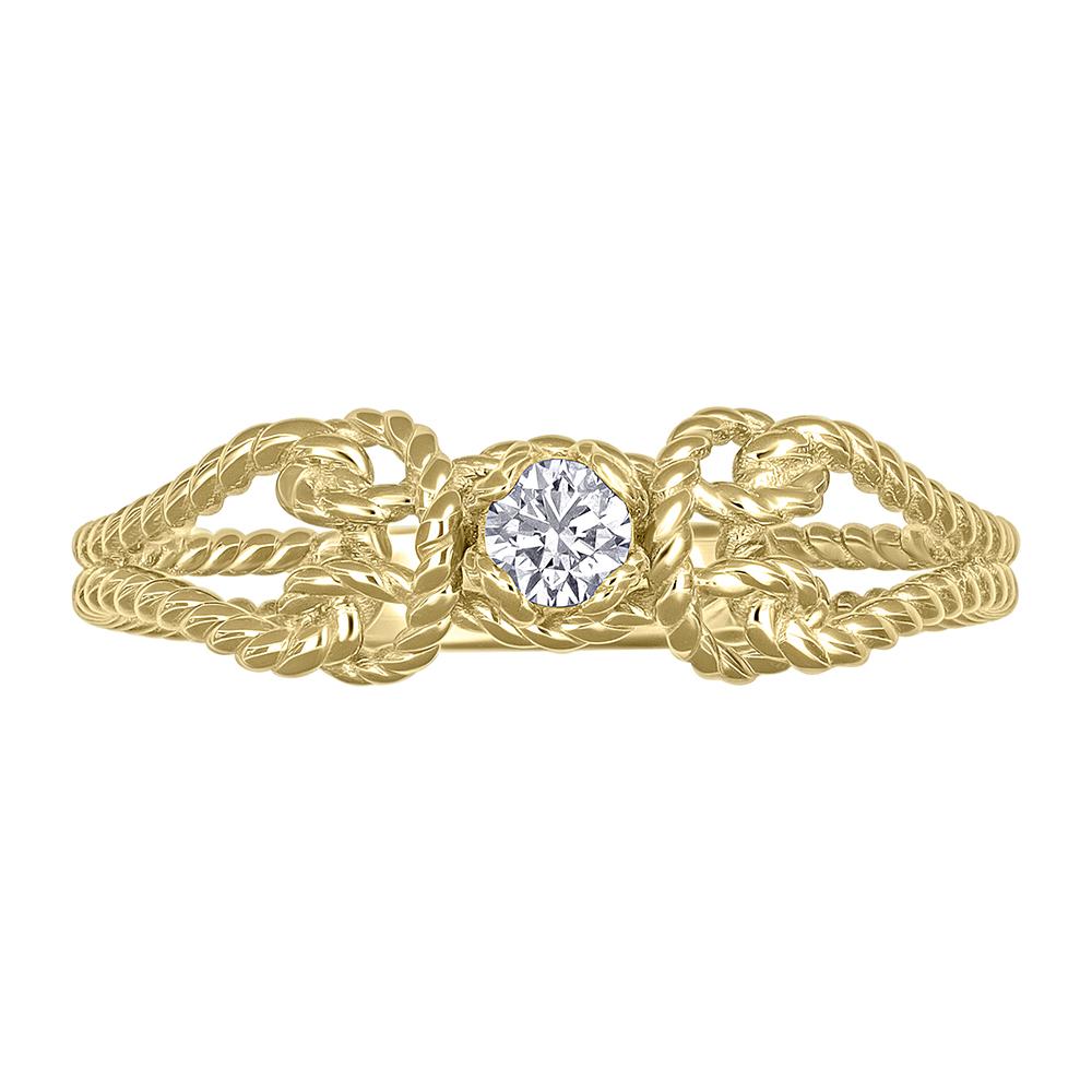 Кольцо из желтого золота с бриллиантом 931939Б