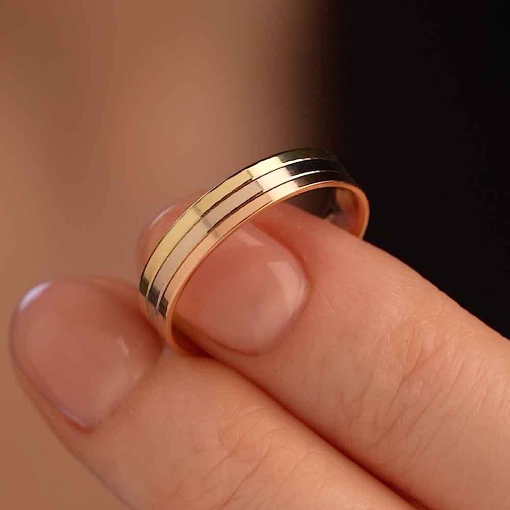 Обручальное кольцо из золота (синтеринг) 490-000-903