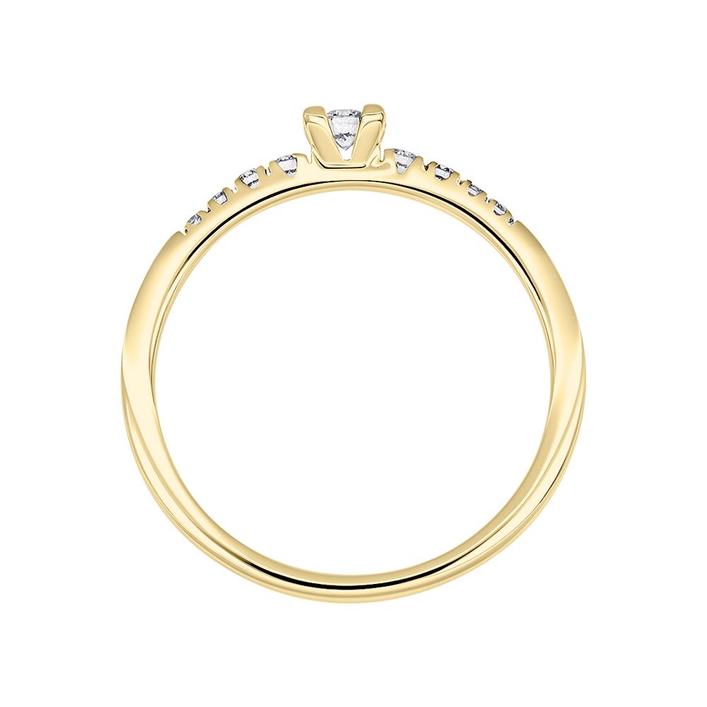 Кольцо из желтого золота с бриллиантами 931941Б