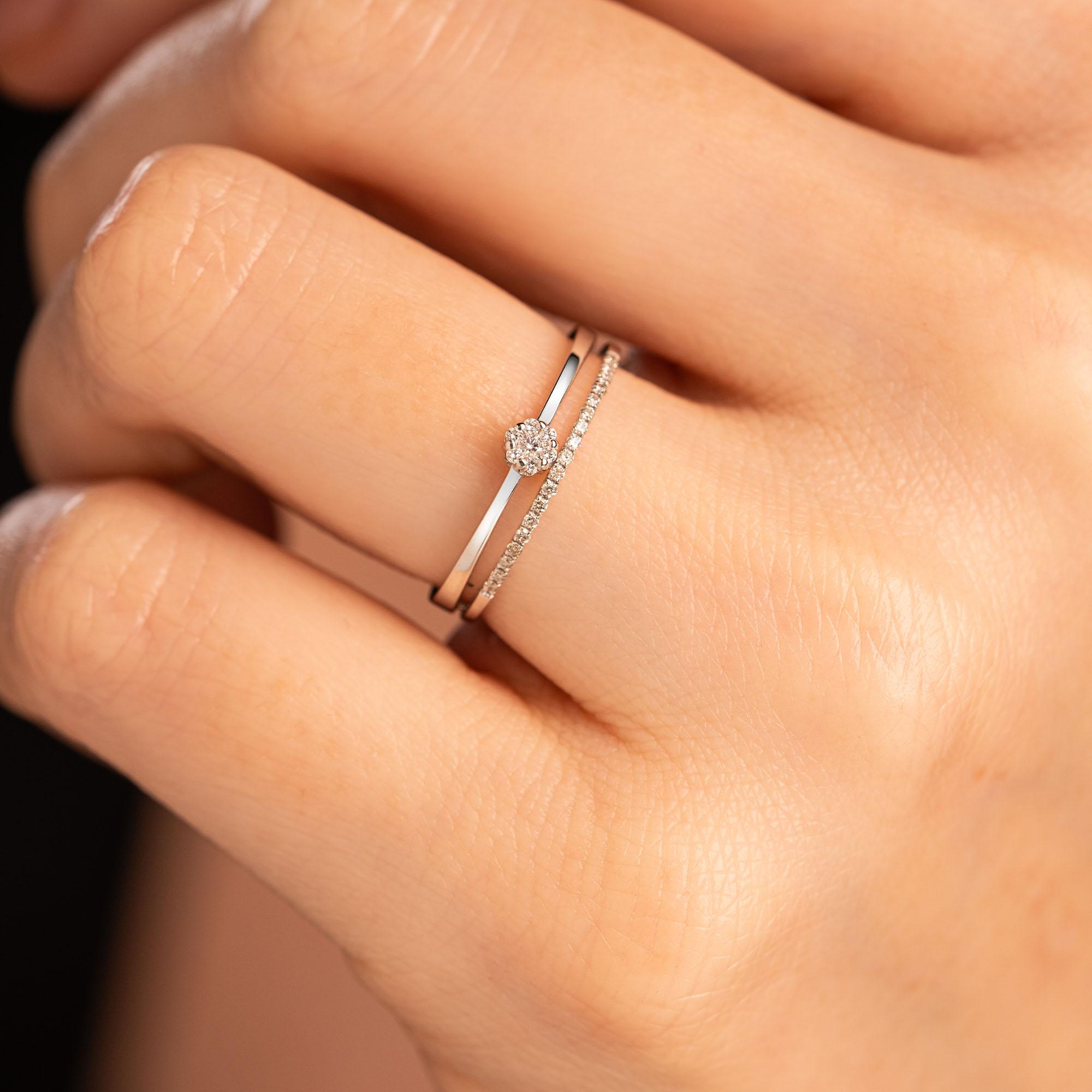 Кольцо из белого золота 921765Б