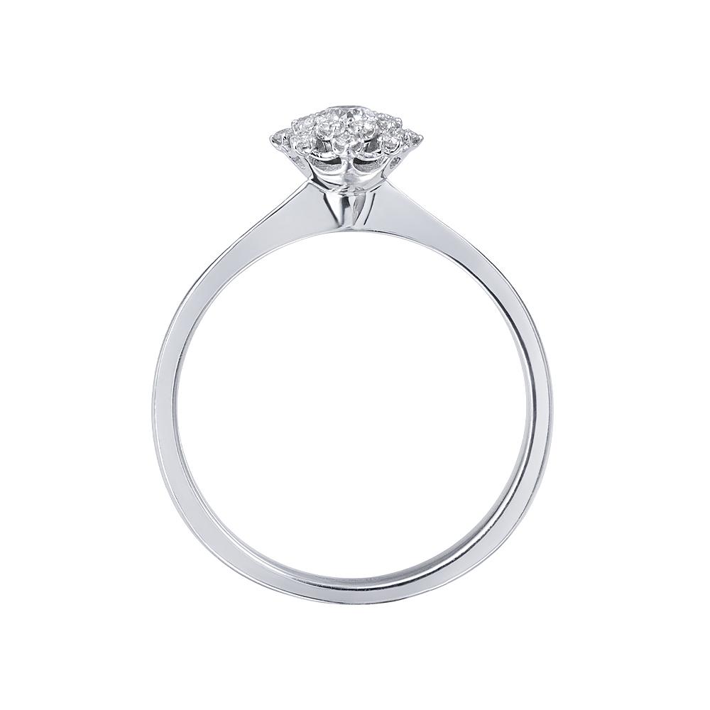 Кольцо белое золото 585 пробы с бриллиантами 921700-2Б