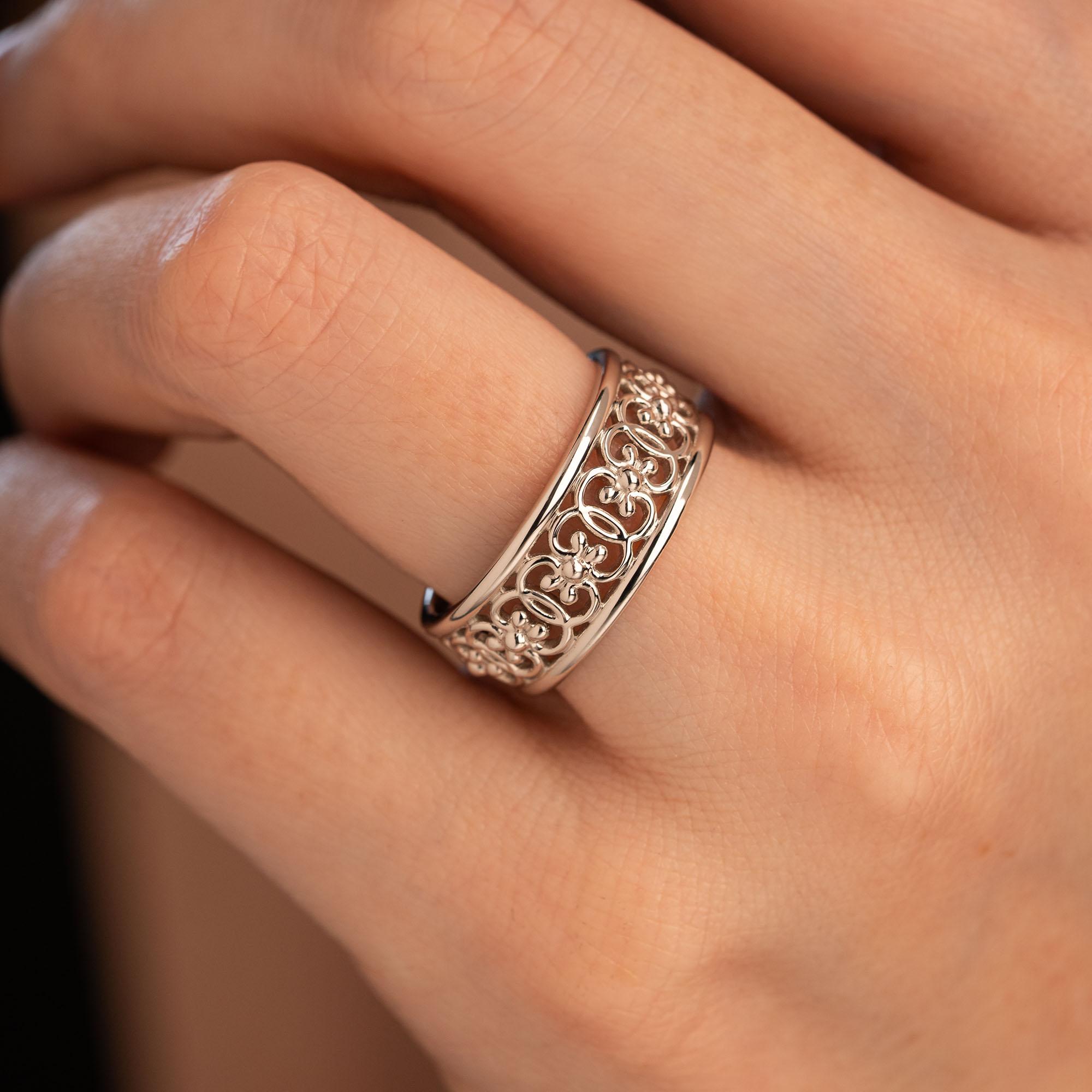 Кольцо из белого золота 921448