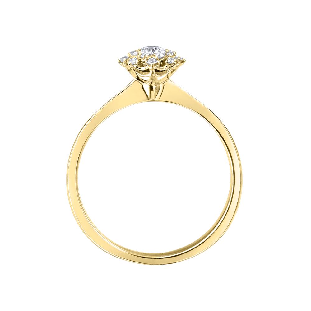 Кольцо из желтого золота  с бриллиантами 931700-2Б