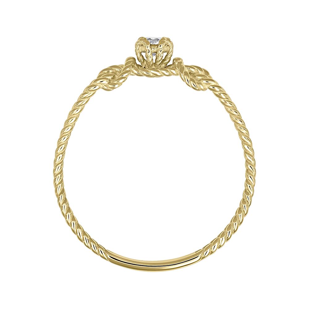 Кольцо из желтого золота с бриллиантом 931939Б